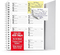 The Spoiled Office Injury Slip Book with Carbonless Duplicates 400 Pcs - 2 3/4"x3 3/4"- Easy Tracking Log Book for School Carbon Copy, School Supplies, Office Supplies for Desk, Spiral Bound