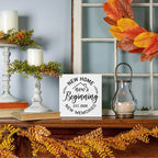 Housewarming Gifts New Home, 2026 House Warming Gifts Wood Box Sign, Housewarming Party Decorations, Bedroom Kitchen Living Room Desk Cubicle Table Shelf Decor for Couple, New Home Gift Ideas