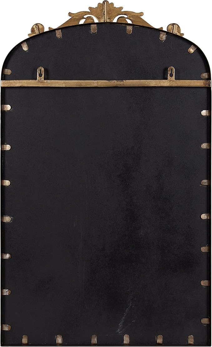 Kate and Laurel Arendahl Arch Chalkboard; Gold; 19 x 31; Framed Arched Ornate Vintage Magnetic Chalkboard for Unique Display; Decoration; and Organization