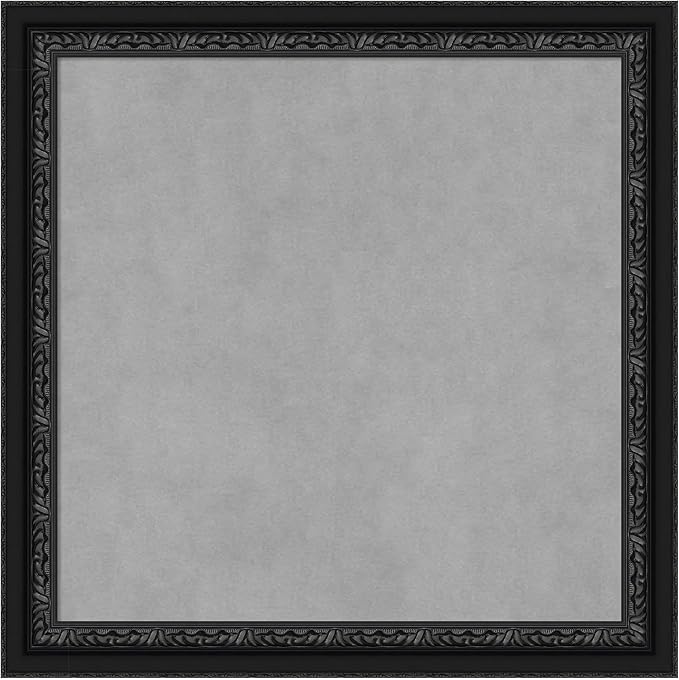 Amanti Art Black Framed Magnetic Board 24x24 Medium Vision Board for use with Magnets, 100% Metal Sheet to Display Items as Office Decor or for Home Organization in mudroom, Kitchen or Kids Room