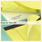 Yellow Legal Pads 8.5 x 11 College Ruled - 12 Pack Yellow Paper Tablets 8 1/2 x 11 Note Pads - Perforated Yellow Pads 8.5 x 11 Double-Size Printing Notepad 30 Sheets each Note Pad for Office School