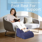 OpyTikar Foot Rest for Under Desk at Work.Multifunctional 3-Tier Foot Stool,with Washable Footrest.for Under Desk,Office Chair Gaming Chair & Sofa,Leg Elevation Pillow,Supports Posture (Dark Blue)