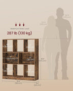 VASAGLE Custos Collection - Bookshelf, 3-Tier Bookcase, Book Shelf, Open Storage Shelf, 9.4 x 35.4 x 39.4 Inches, for Living Room, Home Office, Dining Room, Rustic Brown ULBC455K01