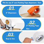 APORNI Packing Tape Heavy Duty Refill 36 Rolls Sealing Great for Packing Box Shipping and Moving Supplies Packaging 1.88" x 65 Yards 3" Core 2.0 Mil Thick Adhesive