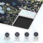 Ospelelf Ergonomic Mouse Pad and Keyboard Stand Wrist Rest Set, Memory Foam Comfort, Pain Relief for Typing, Office Desk Accessories, Moonlit Blossoms
