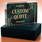 Custom Acrylic Sign Personalized, Custom Desk Name Plate, 18 Styles, (5"x7"), With Gift Box, USA Made by Acryluxe. (Luxurious)