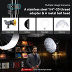 SMALLRIG RA-S200 Light Stand for Photography, 78.7" / 6.6ft / 200cm, Black, Aluminum Alloy, Supports up to 4kg, Compatible with Reflectors, Softboxes, Studio Lights, Umbrellas, Ring Light