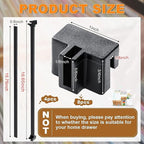 Epakh 8 Pieces Metal Hanging Divider Rail Clip File 4 Pieces File Cabinet Rails for Hanging Folder Frame for Storage