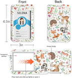 Fox Badge Holder Retractable Lanyard, Lanyards for ID Badges Name Tags Vertical Card Holder, Detachable Lanyard Badge Reel Retractable, Teacher Nurse Workers Women Office Gifts Cute Animal Flowers