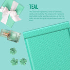 Fuxury Bubble Mailers 8.5x12 Inch Teal Padded Envelopes 40 Pack Large Bubble Envelopes Self Seal Usable Size 8.5x11" Thick Padded Mailer for Small Business Packaging, Mailing #2