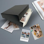 Lineco 11x14 Black Museum Archival Storage Box, Drop Front Design, 11 1/2 x 15 x 3 in. Acid-Free with Metal Edge. Preserves Picture Longevity, Organize Photos or Documents, Crafts, DIY.