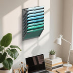 SUPEASY 8-Tier Wall File Organizer, Hanging Wall Files for Papers, Folders, Magazines, Wall Organizer for Clipboard, Assembly Needed, Black