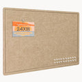 Bulletin Board, 24 x 18 inches Decorative Felt Pin Board, Cork Board Alternative for Wall, Foldable Photo Board with 20 Pushpins - Desert Brown