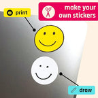 200 Sheets, Printable White Sticker Paper, Laser/Inkjet Printing - Matte, Letter Size (8.5" x 11")