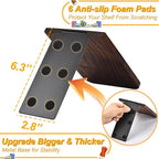 VIVTOB Book Ends, Black Walnut Wooden Bookends for Shelves - Heavy Duty Non-Slip Book Organizers, Upgraded Decorative Bookend Holders for Home, Kitchen, Office, Set of 2, Medium