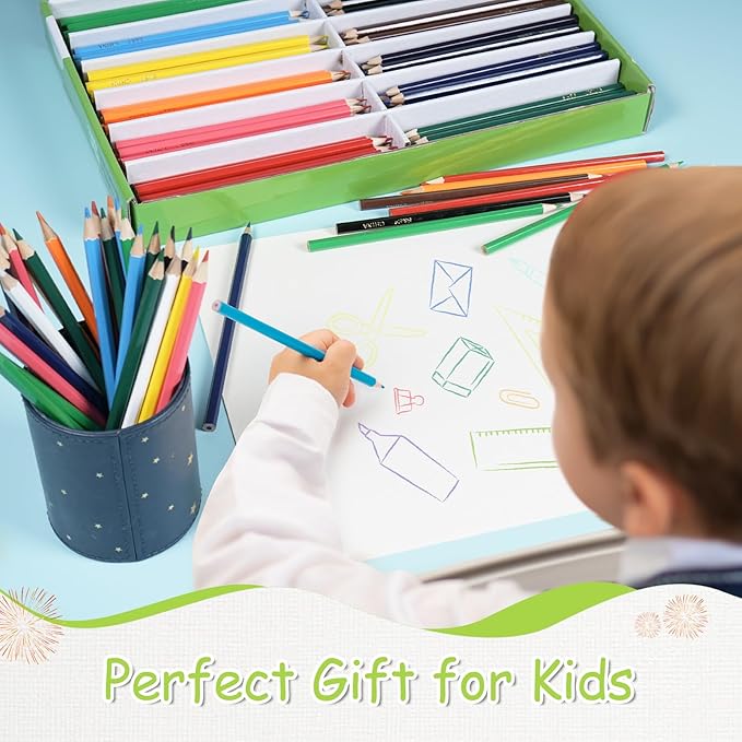S & E TEACHER'S EDITION Colored Pencils 360Pcs,Coloring Pencils Set Drawing Pencils for Sketch, Woodcase Lead Pencils, Wooden Colored Pencils, Back to school Christmas Gifts