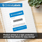 3.434 x 0.667 File Folder Labels - Pack of 15,000 Labels, 500 Sheets - Inkjet/Laser Printer - Online Labels