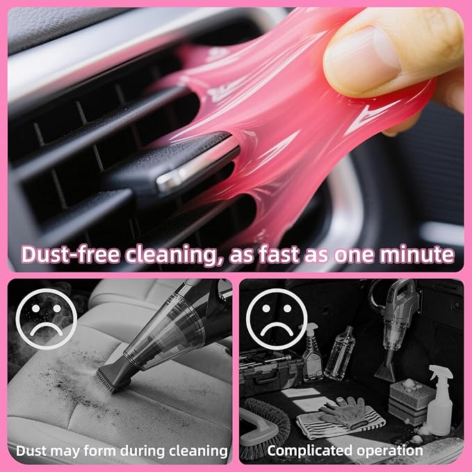 Car Cleaning Gel Reusable 4Pack - Dust Cleaning Putty Keyboard Slime for Car Interior Air Vent Cleaner, Auto Detailing Tools Accessories, Dust Remover Gifts for Men Women,Cleanings Gadgets,400g