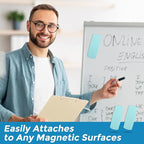 Ddaowanx Whiteboard Eraser, Magnetic Dry Erase Eraser, Glass Board Eraser,School and Office Supplies, Pack of 2 (Light Blue)