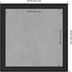 Amanti Art Black Framed Magnetic Board 23x23 Medium Vision Board for use with Magnets, 100% Metal Sheet to Display Items as Office Decor or for Home Organization in mudroom, Kitchen or Kids Room