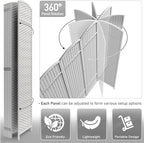 Sorbus 8 Panel Room Divider 6 ft. Tall - Privacy Screen, Extra Wide Double Hinged Panels, Mesh Hand-Woven Design, Partition Room Dividers and Folding Privacy Screens, Wall Divider for Room Separation