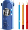 AFMAT Electric Pencil Sharpener, Fully Automatic Pencil Sharpener for 7-11.5mm Colored/Jumbo Pencils, Auto in & Out, Rechargeable Hands-Free Pencil Sharpeners for Classroom Home Office PSX5, Blue