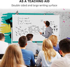 Max-officoo Mobile Whiteboard 72"x40" Magnetic Dry Erase White Boards on Wheels Double-Sided Large Whiteboard with Rolling Stand for Classrooms, Offices and Home