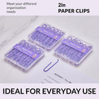 NEEWAY Colorful Large Paper Clips, 2 Inch Jumbo Paper Clips, 150 Count, 3 Pack of 50 (Purple)