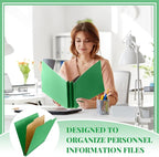 Skyygemm 60 Pcs Classification Folders Letter Size, 1 Divider Pressboard File Folder with Fasteners, Expanding File Organizer Bulk for School Teachers, Office Employee, Coworker, Staff (Green)