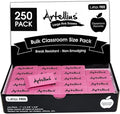 Pencil Erasers for Kids - 250-Pack Pink Pencil Erasers - Latex-Free & Smudge-Free Design - Pink School Supplies for Classroom Office Art Projects