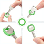 Blulu 80 Pieces 1Inch Colored Key Covers Caps Tags Covers Set Plastic Key Color Identifier Rings Toppers(Rainbow Color)