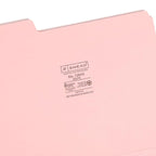 Smead Standard File Folders, 100 Count, Pink, 1/3-Cut Tabs, Letter Size (12643)