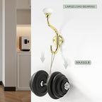 TUNNY Coat Hooks - 5 Pack Polished Gold Towel Hooks Robe Hooks Decorative Wall Hooks for Bathroom Bedroom Kitchen Towel Robe Clothes Cabinet Closet Bathroom Hardware