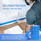 SEBETOW 10 Rolls Painters Tape 1.41 inch Bulk Painter Tape Blue Wide Roll, Blue Masking Tape, 1.41 Inches x 55 Yards for General Purpose Wall Painting, Home Improvement