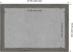 Amanti Art Grey Framed Magnetic Board 19x27 Medium Vision Board for use with Magnets, 100% Metal Sheet to Display Items as Office Decor or for Home Organization in mudroom, Kitchen or Kids Room