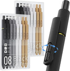 JIMMIDDA 16Pcs Black Gel Pens - 0.7mm Medium Point Black Ink Pens | Smooth Writing - Quick Drying Retractable Pen for Men Women (Classic - 16Pcs)