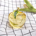 H&D Glaze Crystal Apple Paperweight Craft Decoration (yellow)