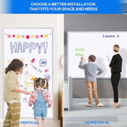 Magnetic White Board Dry Erase Board for Wall，72" x 48" (6ft x 4ft) Wall-Mounted Aluminum Frame Marker Board, Foldable Portable Whiteboard with a Long Pen Tray for School, Classroom, Office & Home