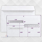 50 W2 Tax Envelopes, For 4-Up Style W-2 Tax Forms 50 pack Gum Seal Security Double Window W2 Envelopes