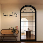 Wooden Love You Bye Sign Home Decor - Boho Farmhouse Wall Art Decor for Stylish Living Room, Hallway Entryway, Wall Decor Door Sign Gift for Your Family Lovers