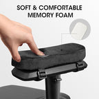 ZNCMRR 2 Pack Office Chair Armrest Pads Covers with Memory Foam Elbow Pillow for Forearm Pressure Relief, Black Arm Rest Covers for Office Chairs, Wheelchair, Comfy Gaming Chair(Black)