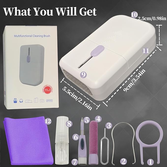 Laptop Computer PC Gaming Keyboard Cleaner Kit with Earbud Cleaning Pen, Hatstart Phone Tablet Touch Screen Mist Spray Device Clean Tool for iPhone iPad Airpod MacBook Pro, Cool Gadgets Gifts for Men