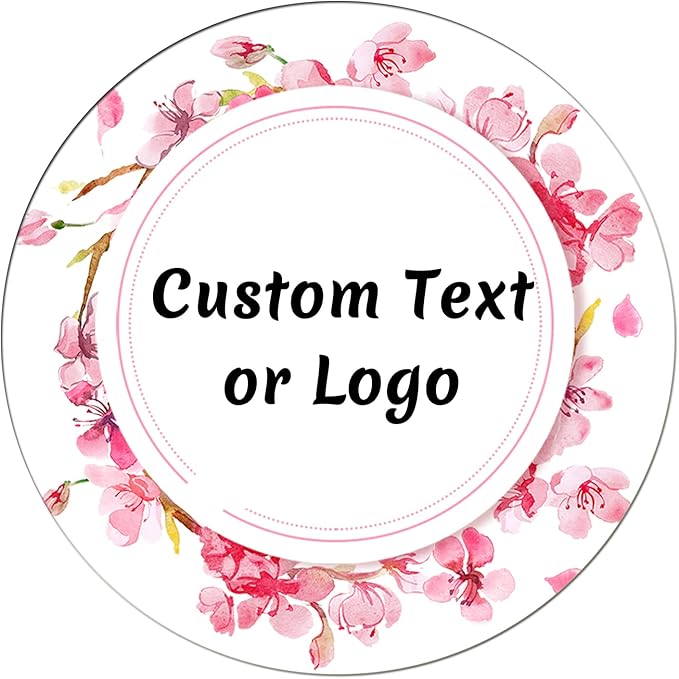 JOVELLO Personalized Custom Stickers - 60-1000 PCS Circle Custom Labels for Business, Logo, Office, Parties, etc (Labels Stickers-7)