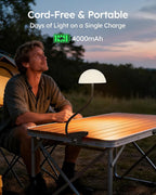 Cordless Clip On Lamp, Touch Control Desk Lamp with RGB Ambient Mode & 3000K–6000K, Rechargeable Dimmable Book Reading Light with Flexible Arm Sturdy Clamp On Table Bedside Headboard, Battery Operated