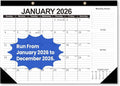 COMIX 12 Month Desk Calendar 2026 (Jan 2026–Dec 2026) – 17" x 12" Wall Calendar with to-Do List & Notes,2026 Calendar Monthly Planner for Home, School, or Office Organization