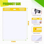 ReliThick 8 Pads Premium Sticky Easel Pad, 20 in x 23 in, White, 30 Sheets/Pad, Anchor Chart Paper for Teachers, Flip Chart Paper with Sticky, Large Self Stick Flip Chart Paper, Sticking Power