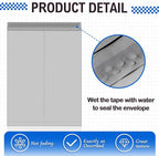 Motipuns 50 Pcs 14'' x 18'' Extra Large Mailing Envelopes 32lb with Gummed Flaps, Catalog Jumbo Craft Envelopes for Mailing, Storage and Organizing Documents Office Supplies(Gray)