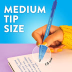 Paper Mate InkJoy 100RT Ballpoint Pens, Medium Point (1.0mm), Black & Blue Ink, 72 Count - Bulk Pack for School, Home, Office, College, Note-Taking