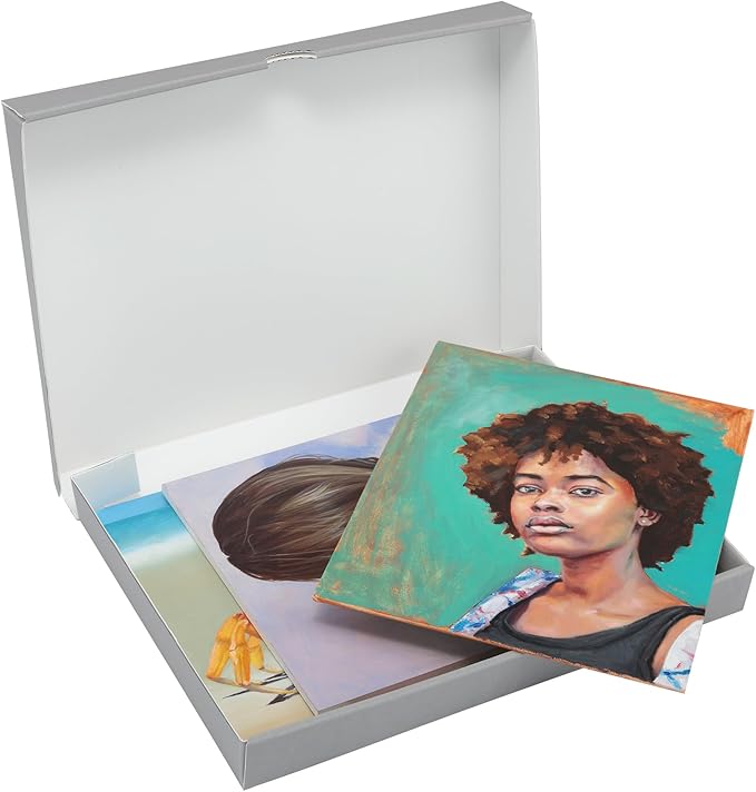 Jerry's Artarama Viewpoint Archival Storage Box (12x12) - Preserve Your Art, Easy to Assemble, Perfect for Photos, Artwork, Prints, and Record Storage