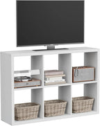 6 Cube Storage Organizer, 2x3 Cube Bookshelf, Cubby Storage Shelf, Wooden Organizer Shelf with Thickened Boards, for Closet Bedroom Home Office Living Room, 36.93" L x 9.37" W x 25.12" H, White